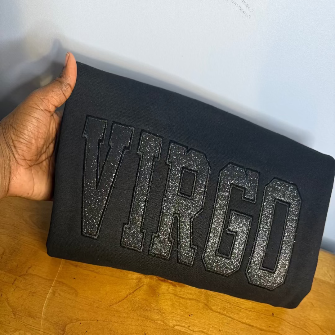 Zodiac Sign Crewneck (Black-on-Black)